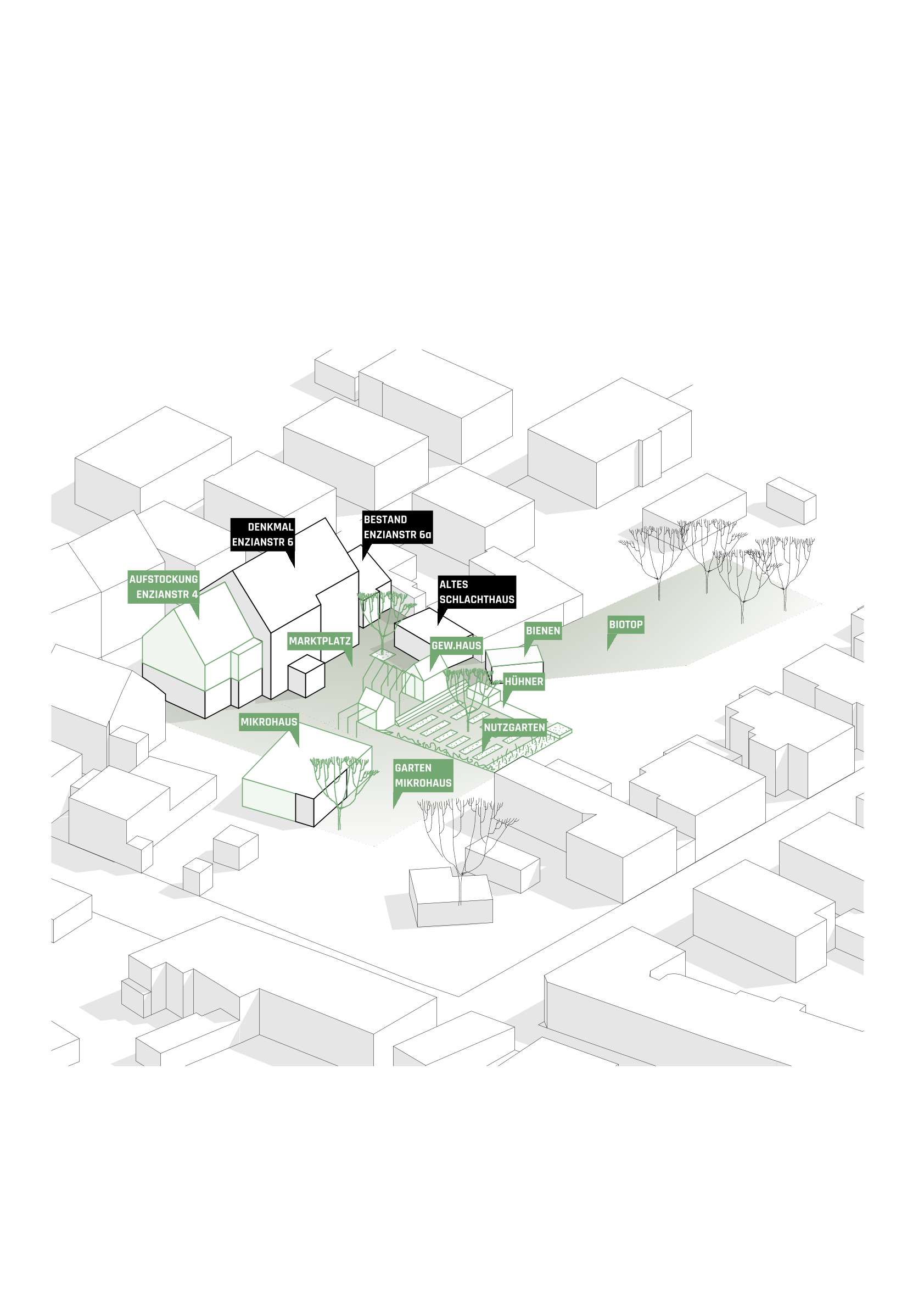 Grundriss des sanierten Bauernhauses